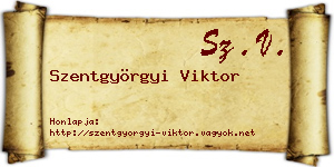 Szentgyörgyi Viktor névjegykártya