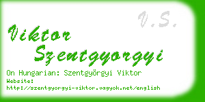 viktor szentgyorgyi business card