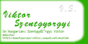viktor szentgyorgyi business card